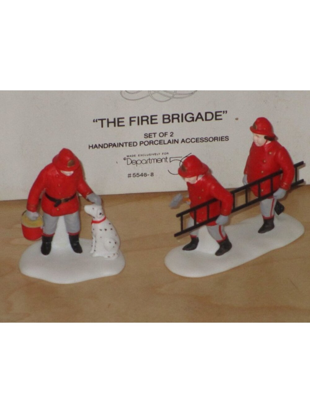 Dept 56 Heritage Village The Fire Brigade 5546-8 Accessory Set New 1991 Good